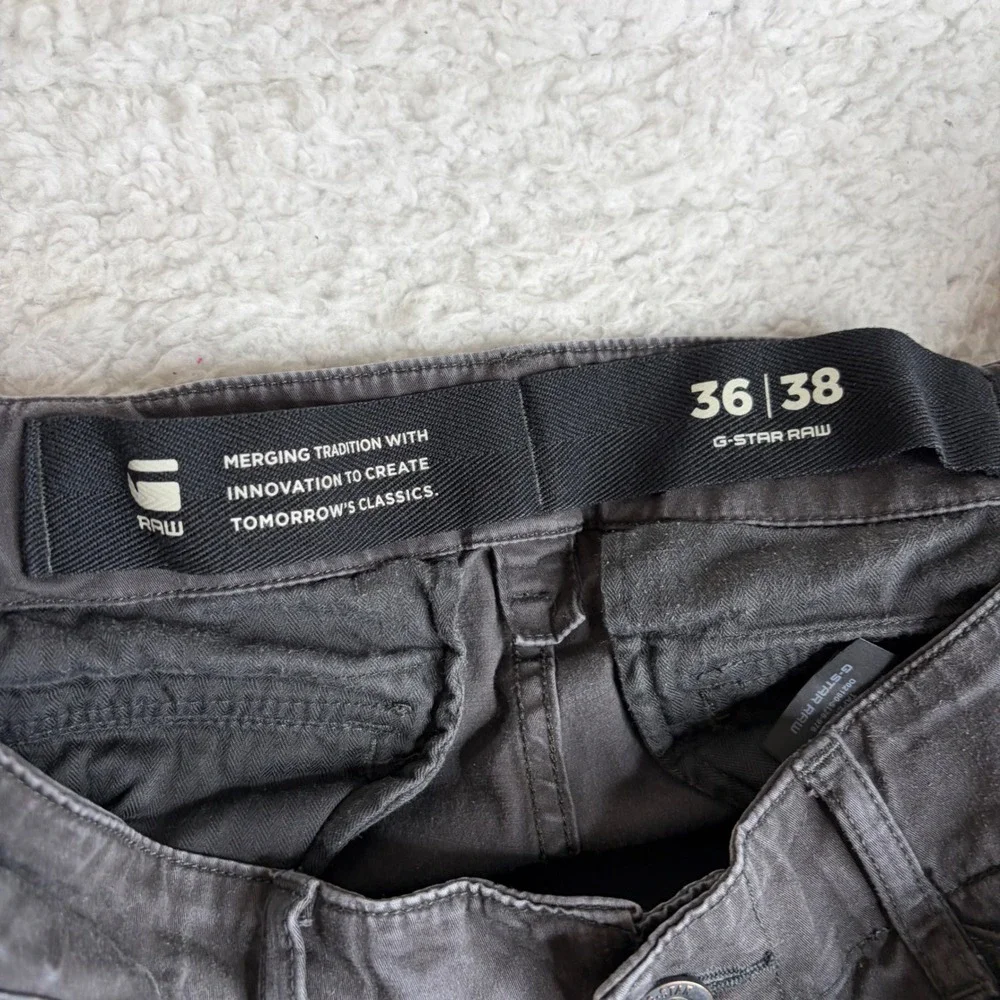 G-Star Raw Rovic 3D Tapered Cargo Pants Mens 36x38 Dark Grey Paratrooper Y2K